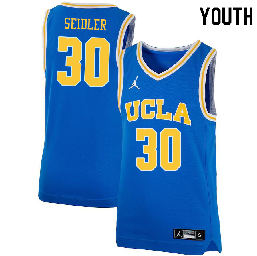 Youth #30 Jack Seidler UCLA Bruins College Basketball Jerseys Stitched Sale-Blue